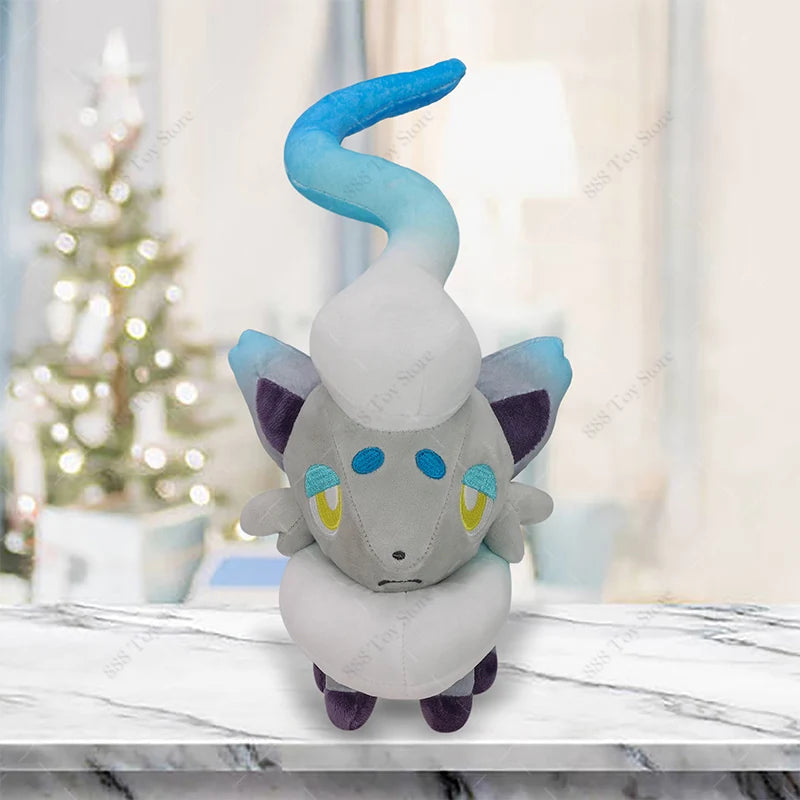 New Arrival Pokemon Plush Shiny Hisuian Zorua Soft Stuffed Animal Toy Anime Hisuian Zorua Plushie Dolls For Kids Birthday Gifts
