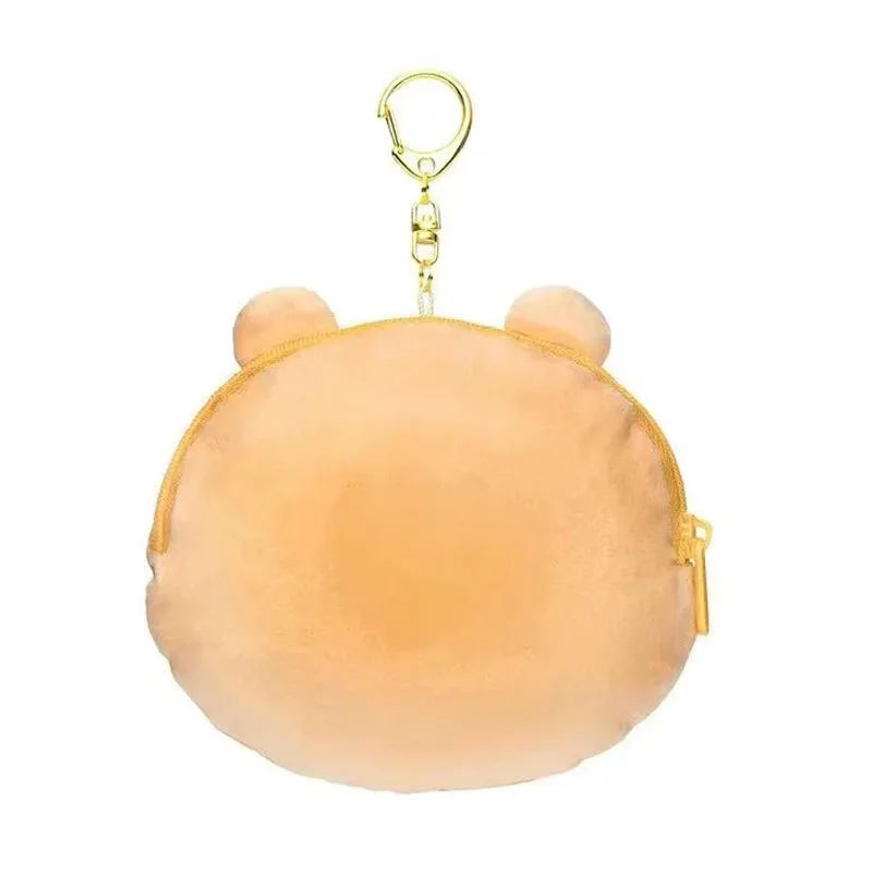 Kawaii Chiikawa Dorayaki Plush Backpack Pendant Anime Usagi Girl's Heart Cute Pinch Bread Plush Headphones Bag Coin Purse