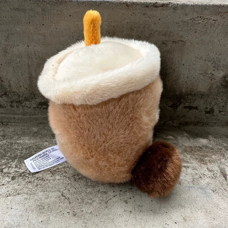 13cm Jellycat Cartoon Coffee Milk Tea Bag Pendant Plush Toy Keychain Dolls Accompanying Cups Crossbody Bags Plush Female Bags