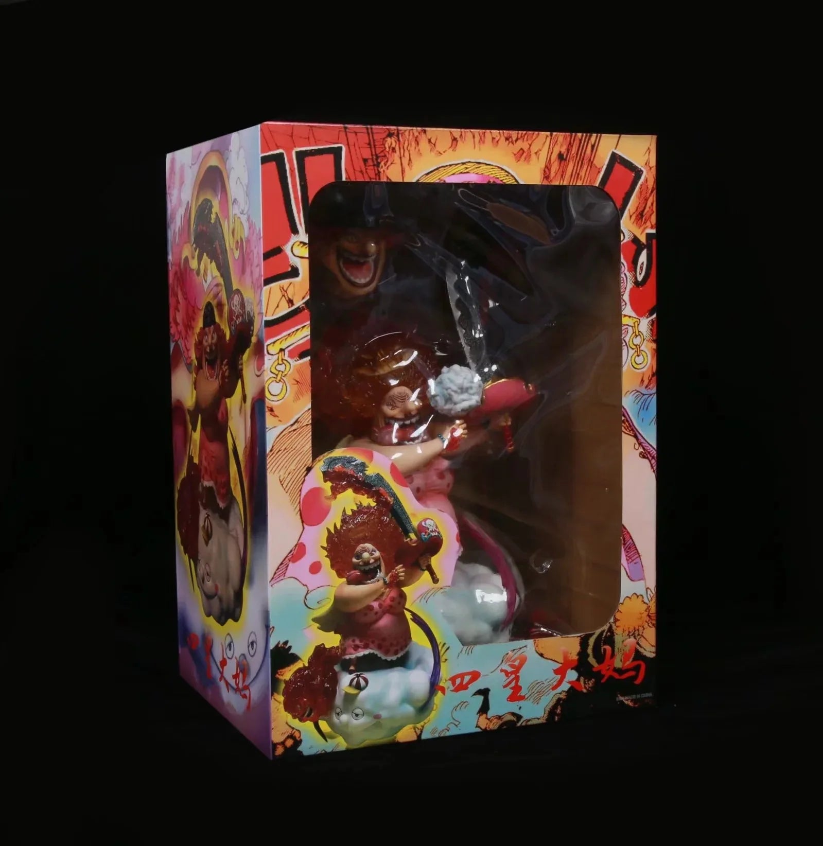Anime One Piece Four Emperors Pirates Big Mom Charlotte Linlin Battle Ver. GK PVC Action Figure Statue Collection Model Toy Doll