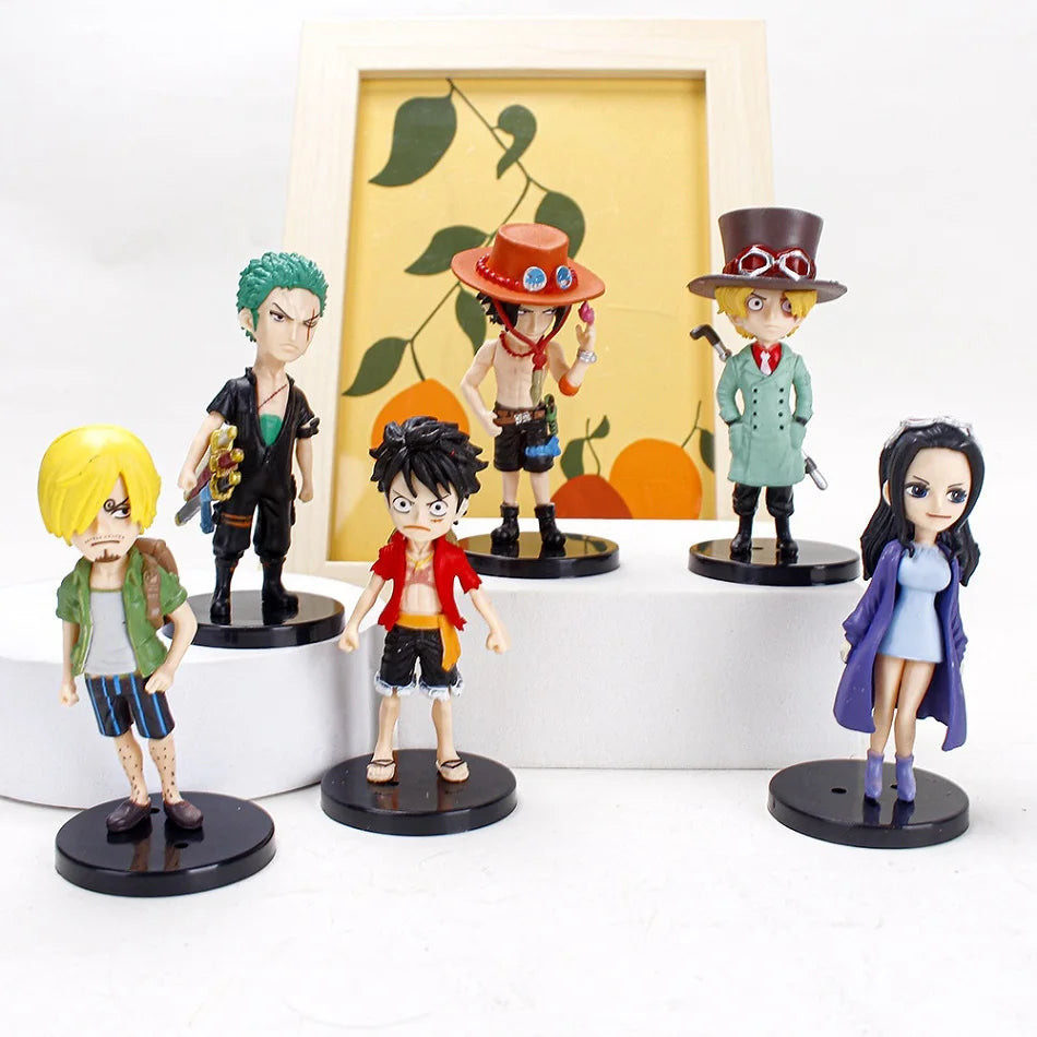 6pcs/set Anime One Piece Action Figure PVC Luffy Action Collectible Model Decorations Doll Children Toys For Christmas Gift