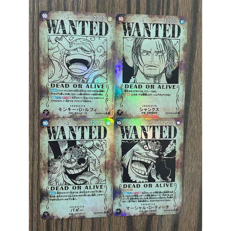 ONE PIECE Monkey D. Luffy Portgas D Ace Gol D Roger DiIY Homemade Xtreme Wanted Collection Card Toys Christmas Birthday Gift