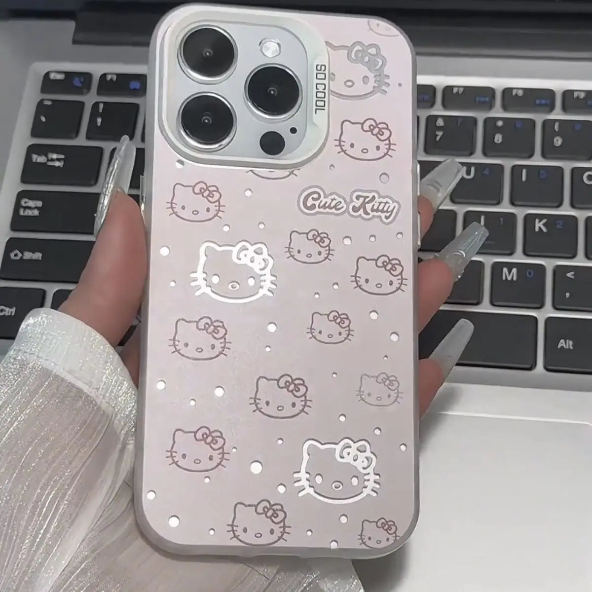 Japanese Korean Ins Style HelloKitty KT Cat Phone Case For iphone 16 15 14 13 PRO MAX 11 12 13 PRO XR 8 PLUS Cat Anti Drop Shell