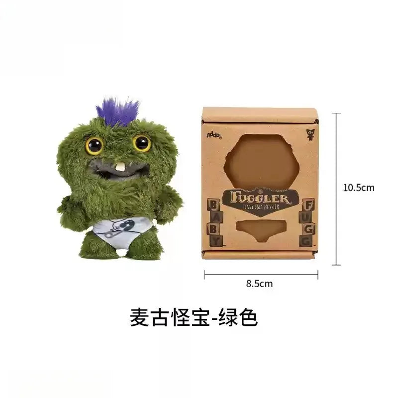 10cm Fuggler Plush Grin Grin Oogah Boogah Annoyed Alien Funny Monster Baby Series Mini Tooth Treasure Doll in Diaper Soft Toys