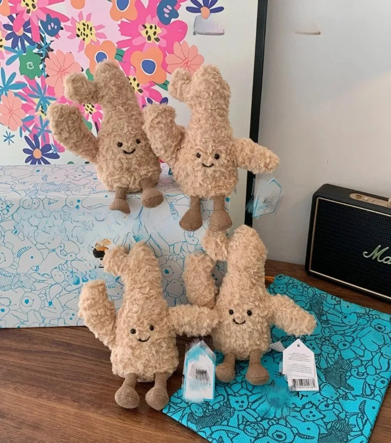 Jellycat With Tags JELLYCAT New Fun Ginger Baby Cute Plush Toy Soothing Good Thing Ginger Nearly Stuffed Doll Holiday Gift Cute