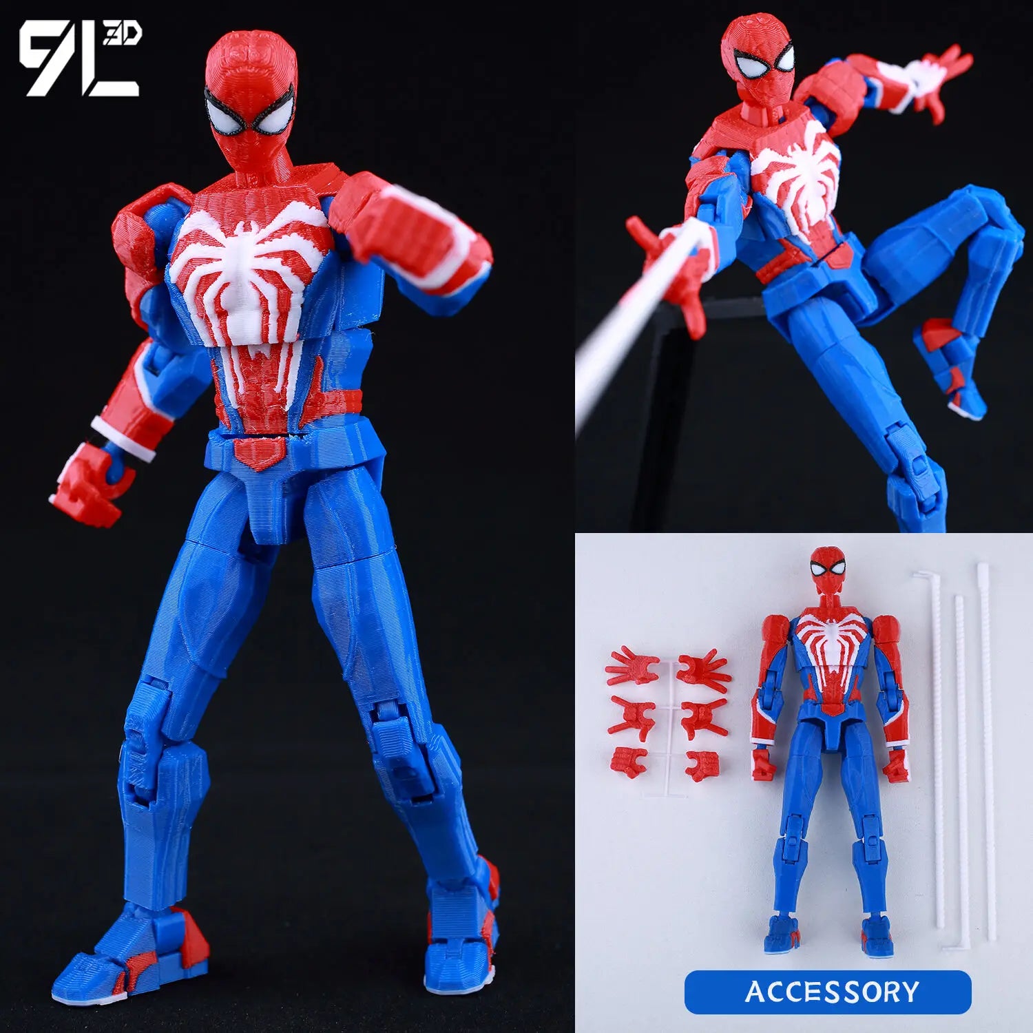 9L 3D Printed Demon Slayer Tanjiro Kamado Lucky Dummy 13 Movable Shapeshift Action Figures Mannequin Toys for Anime Fans
