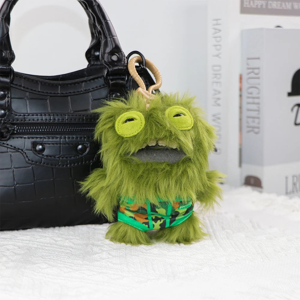 Fuggler Ugly Teeth Monsters Original Plush Toys Screamer Giggle Gaping Pranker Monster Keychain Punk Niche Fluffy Pendant Gift