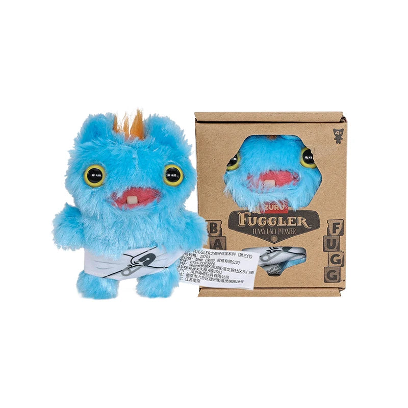 10cm Fuggler Plush Grin Grin Oogah Boogah Annoyed Alien Funny Monster Baby Series Mini Tooth Treasure Doll in Diaper Soft Toys