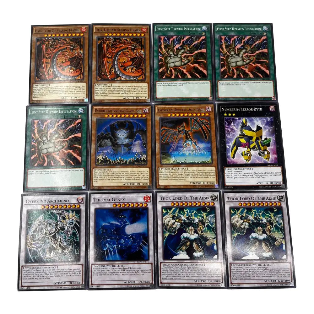Yu-Gi-Oh Deck 341 THE GOD OF LIGHT CREATION English Holographic Golden White Dragon Duel Game Collection Card with Tin Box