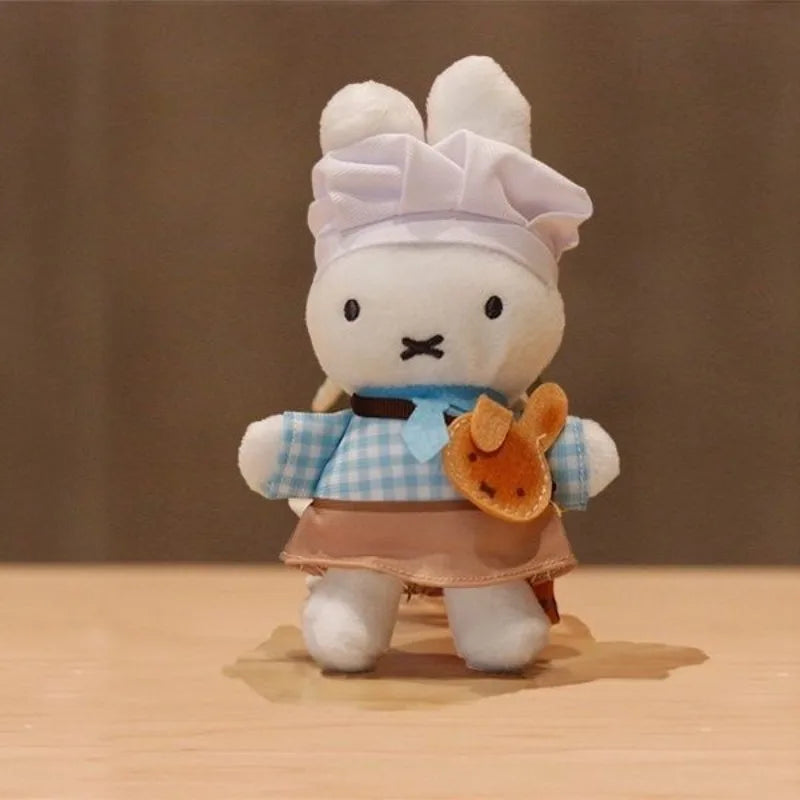 Miffy Plush Pendant Girl Bakery Kitchen Doll Baby Bag Kawaii Student Decorate Decorate Keychain Creative Rabbit Easter Gift