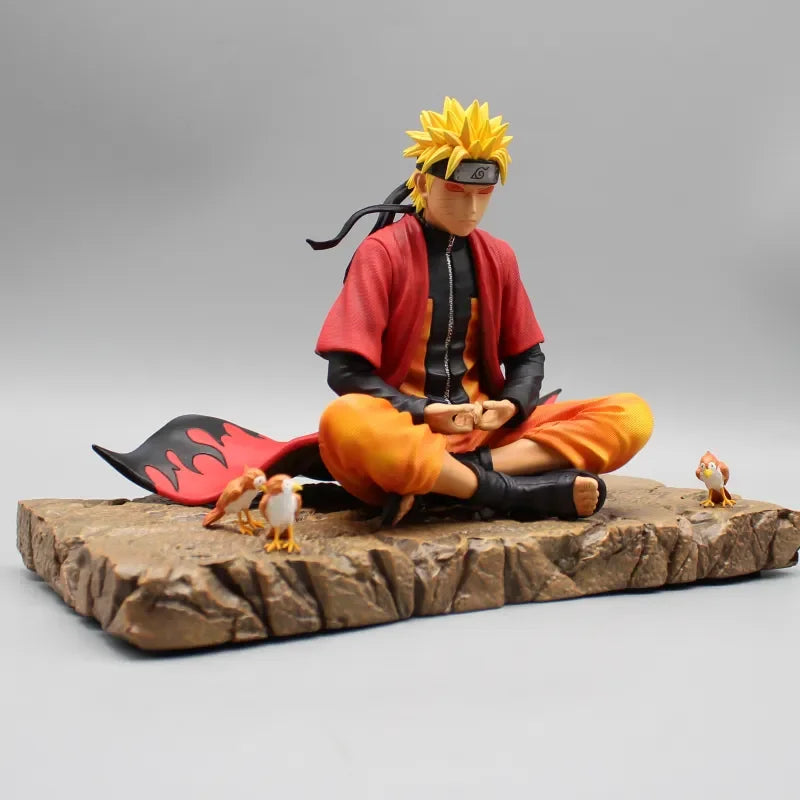 Naruto Shippuden Figure Anime Immortal Mode Uzumaki Naruto Figure Meditate Gk Statue Collection Figurines Model Kids Gifts Toys