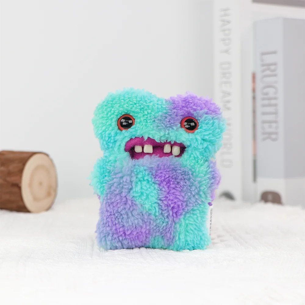 Original Teeth Monsters Pendant Plush Doll Fuggler Funny Ugly Monster Keyrings Keychain Toy Halloween Prank Decoration Gift