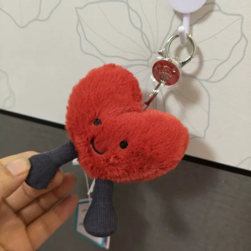 2024 New 16cm Jelly Cat Fun Red Love Pendant Keychain Bag Pendant Accessories Doll Pendant Valentine'S Lovers Day Gifts