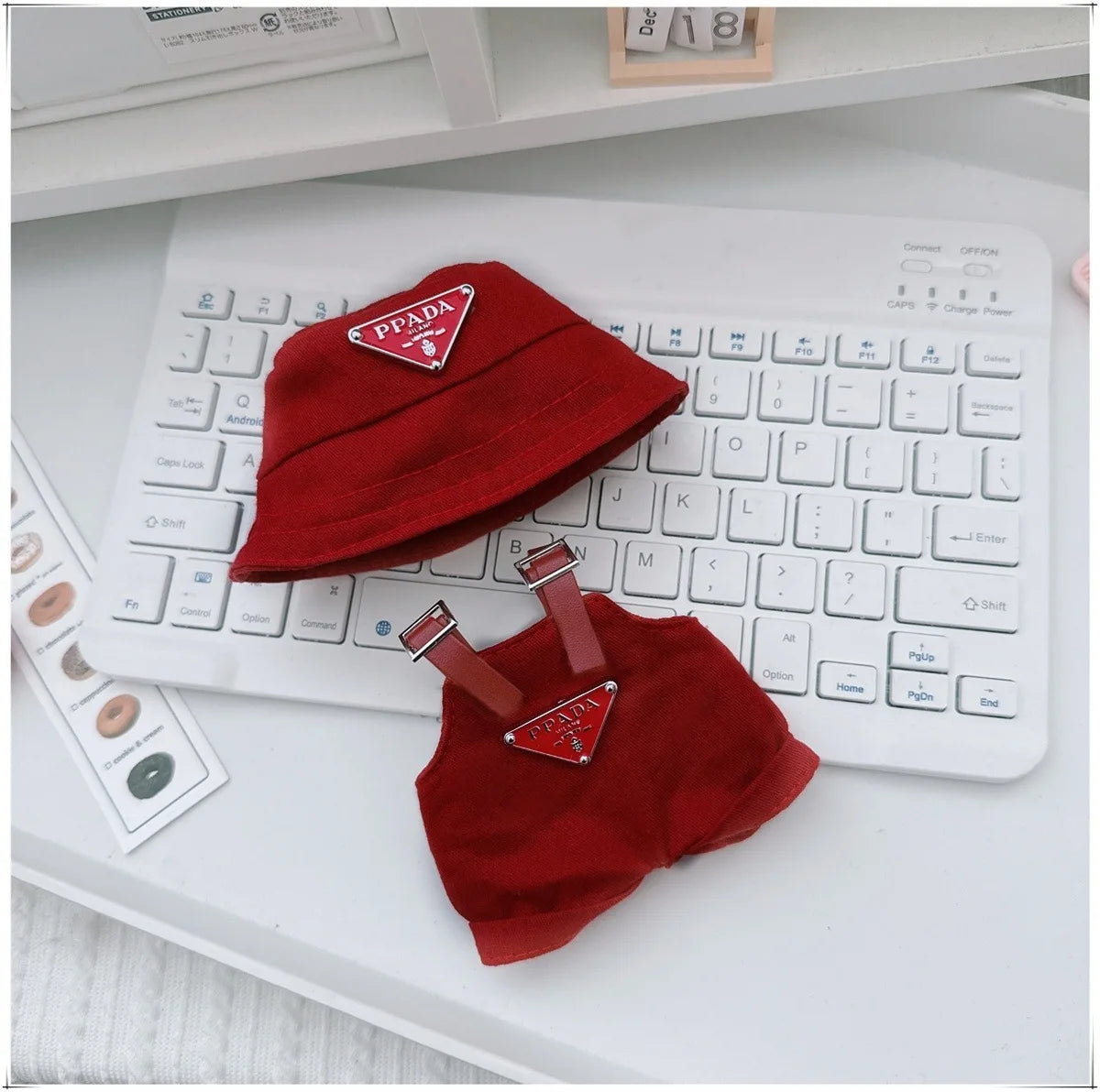 The first and second generations of Labubu only sell 17cm seated party clothes accessories inverted triangle workwear fashion (No Doll)