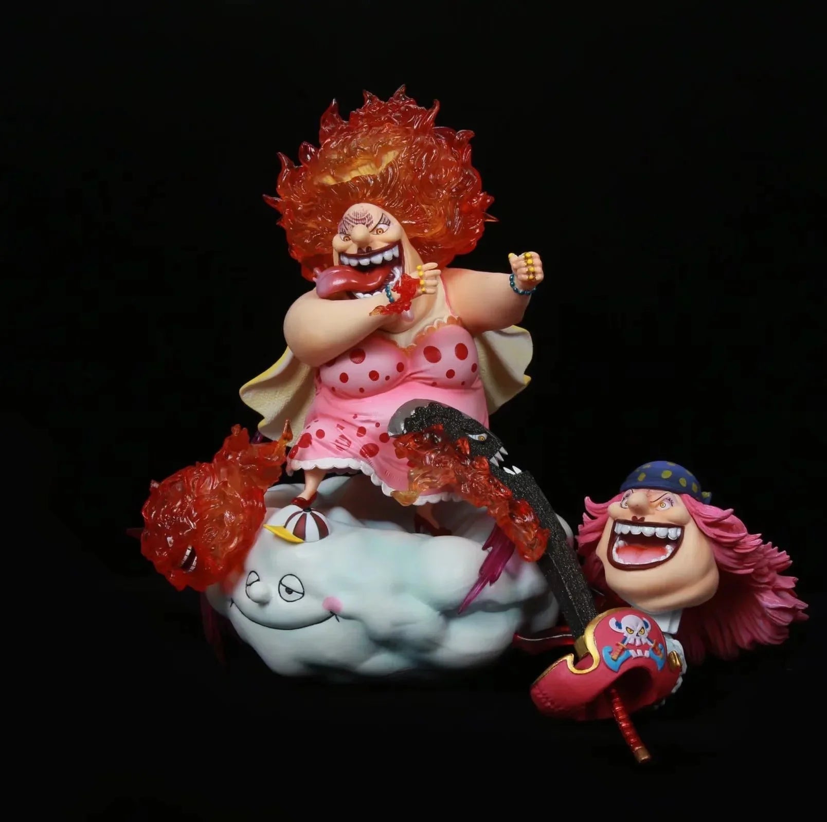 Anime One Piece Four Emperors Pirates Big Mom Charlotte Linlin Battle Ver. GK PVC Action Figure Statue Collection Model Toy Doll