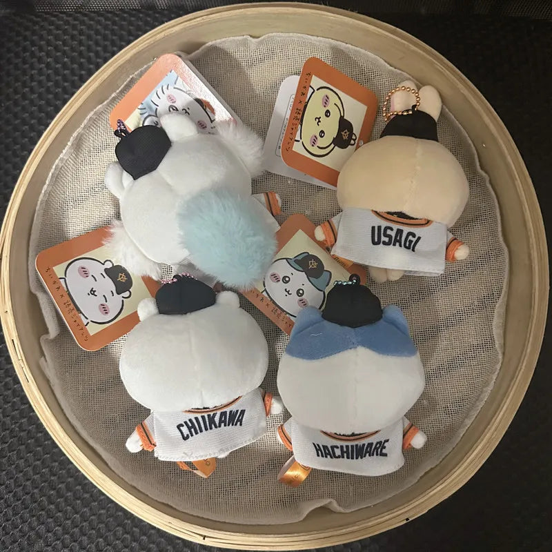 Self-deprecating Bear Chiikawa Chiikawa Usaki Eight Flying Squirrel Baseball Uniform Plush Doll Backpack Key Small Pendant