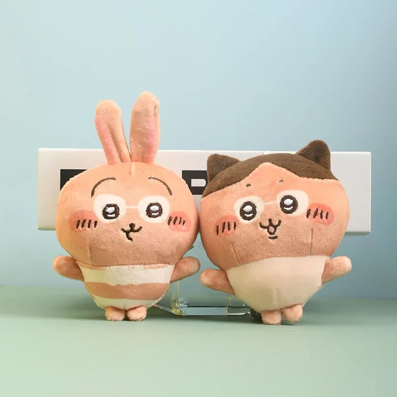 13cm Japanese Cartoon Beach Chiikawa Animated Plush Doll Usagi Keychain Pendant Hachiware Swimsuit Cute Plush Toy Girl Gift
