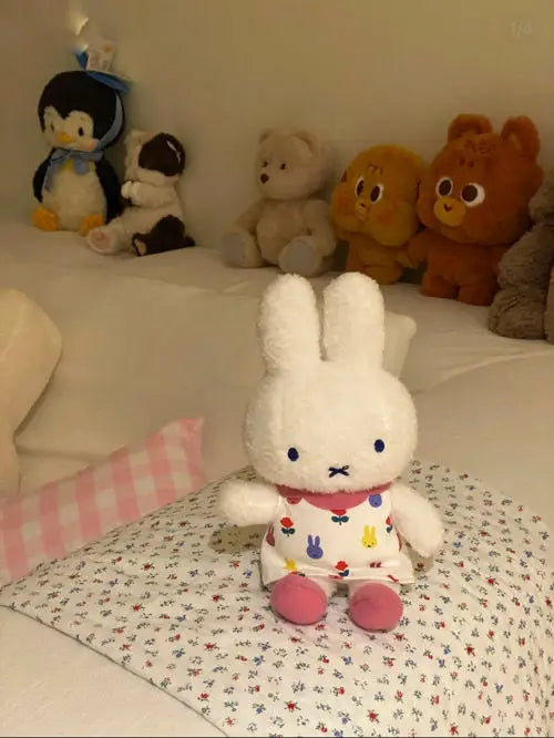 Kawaii Miffy Rabbit Plush Toy Figure Doll 25cm Cotton Doll Cartoon Cute Animation Decoration Christmas Gift