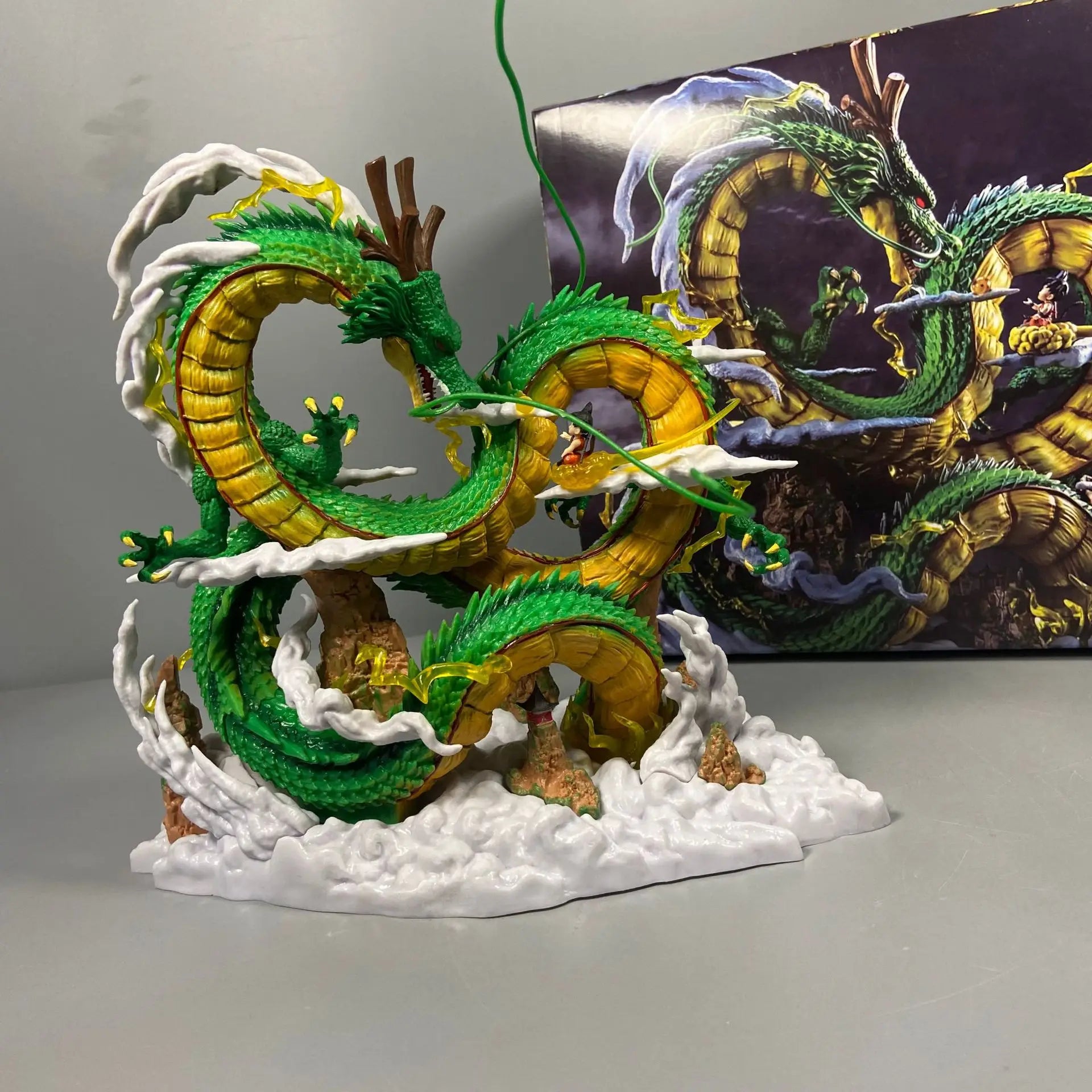 24cm Dragon Ball Anime Figure Shenron Figure Goku And Shenron Figurine Model Pvc Statue Doll Collection Decoration Room Toy Gift