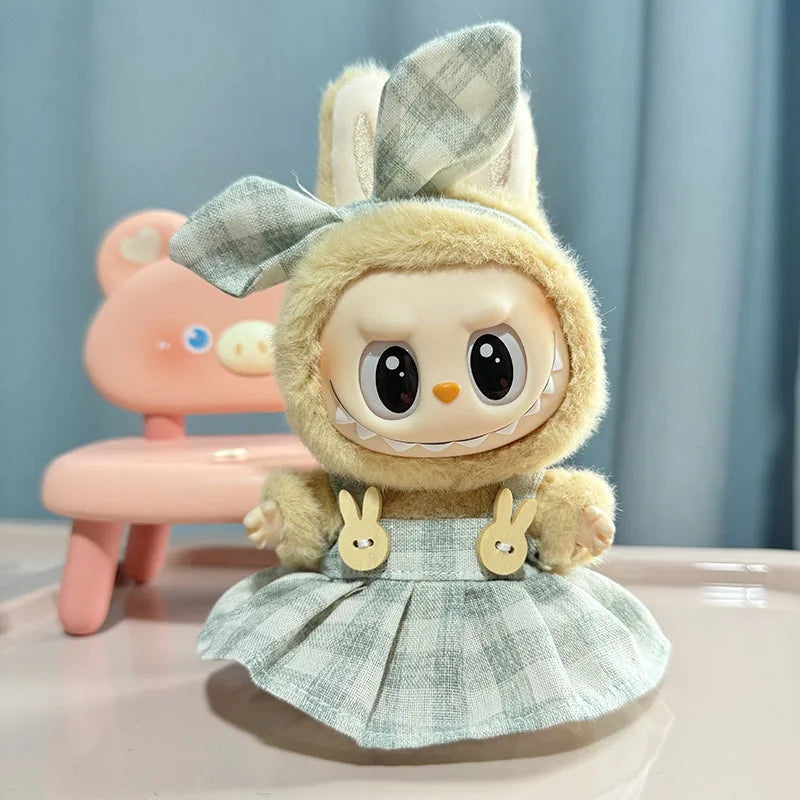 17cm Mini Plush Doll'S Clothes Outfit Accessories For Korea Kpop Exo Labubu I II Idol Dolls Sitting Party Series Clothing Gift