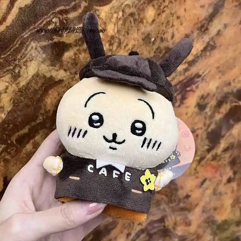 Hot Chiikawa Character Peripherals Coffee Series Plush Pendant Hachiware Usagi Kawaii Keychain Bag Decoration Cute Gifts