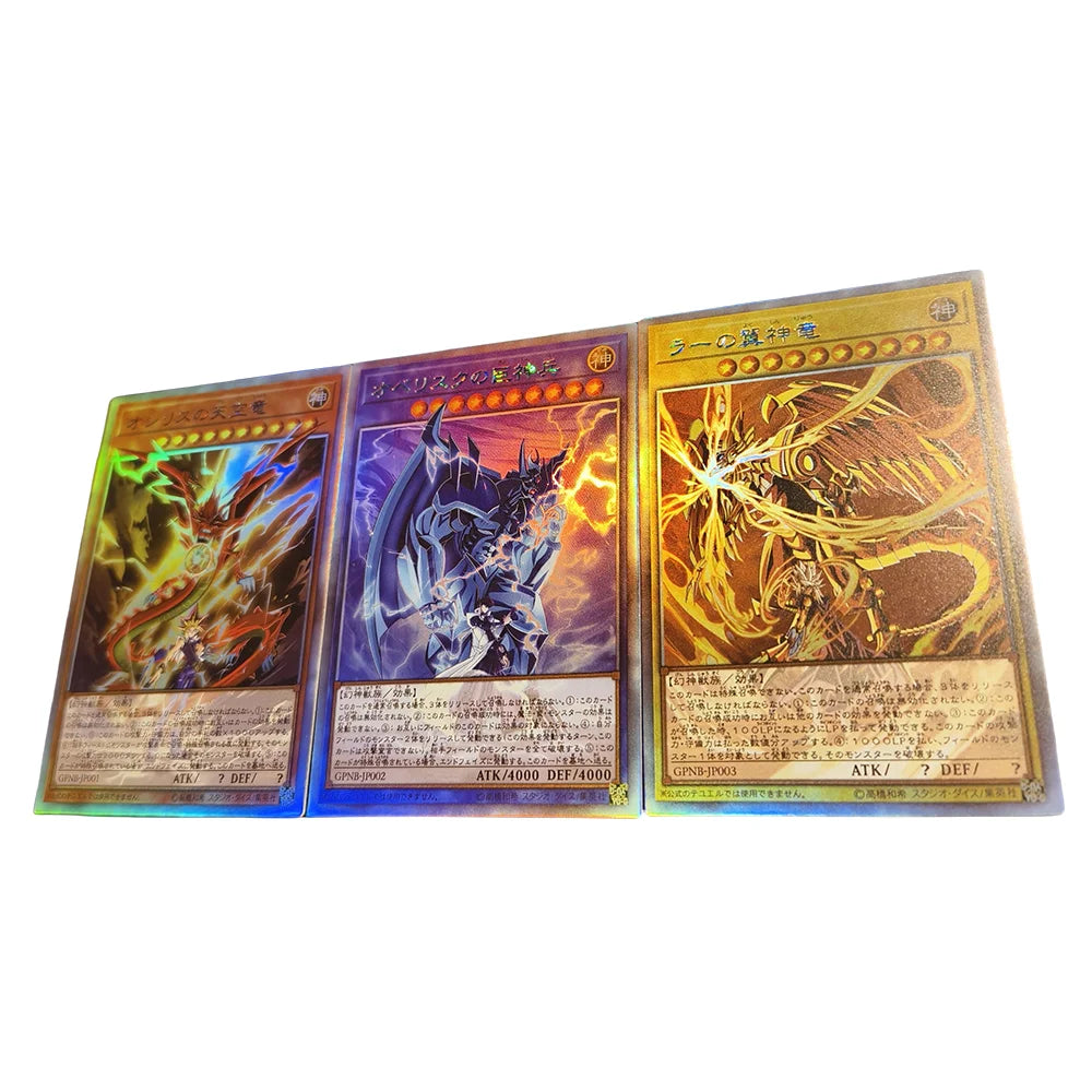 Anime Yu-Gi-Oh DIY ACG Premium Glitter Collectible Card Boy Games Toys Christmas Birthday Gifts Slifer the Sky Dragon Tormentor