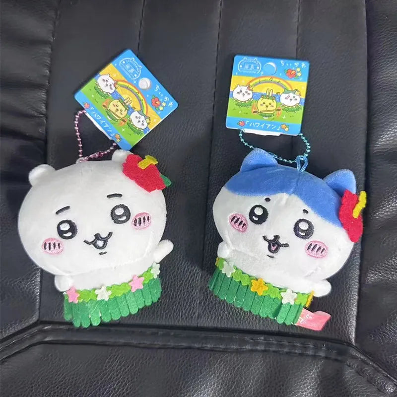 Self-mocking Xiong Jiyika Wow Hula Skirt Chiikawa Plush Doll Backpack Key Pendant Accessories Doll