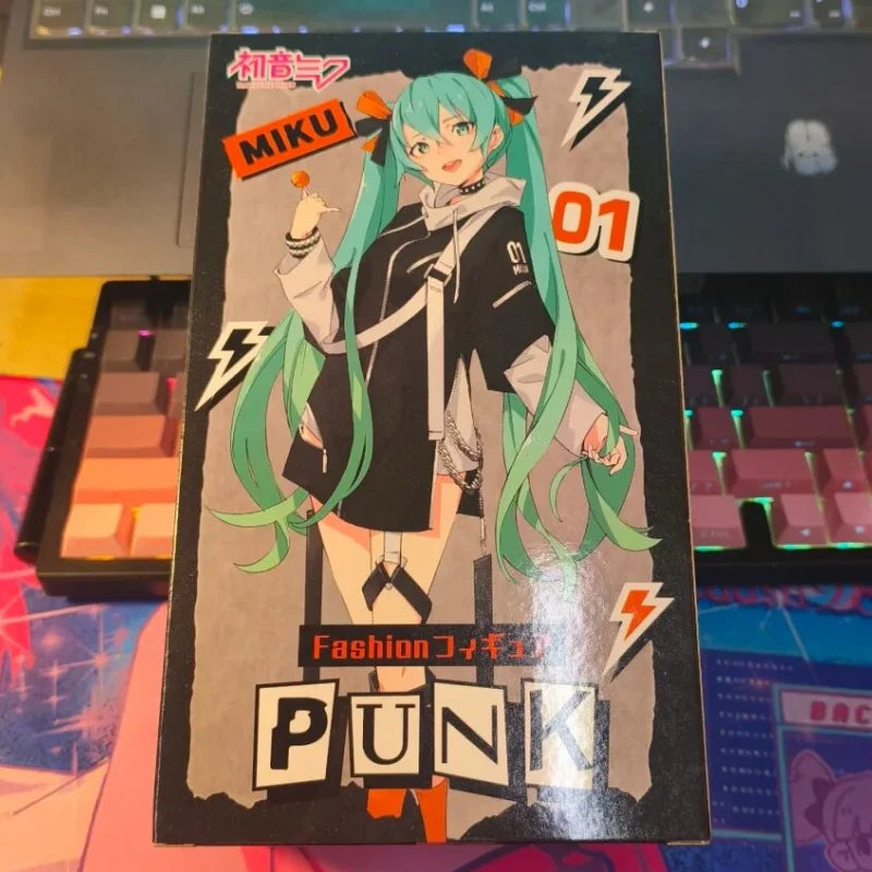 Taito Fashion Vocaloid Hatsune Miku Anime Figure Punk Future Collection Desktop Decoration Model Toys Christmas Gifts