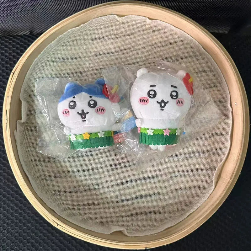 Self-mocking Xiong Jiyika Wow Hula Skirt Chiikawa Plush Doll Backpack Key Pendant Accessories Doll