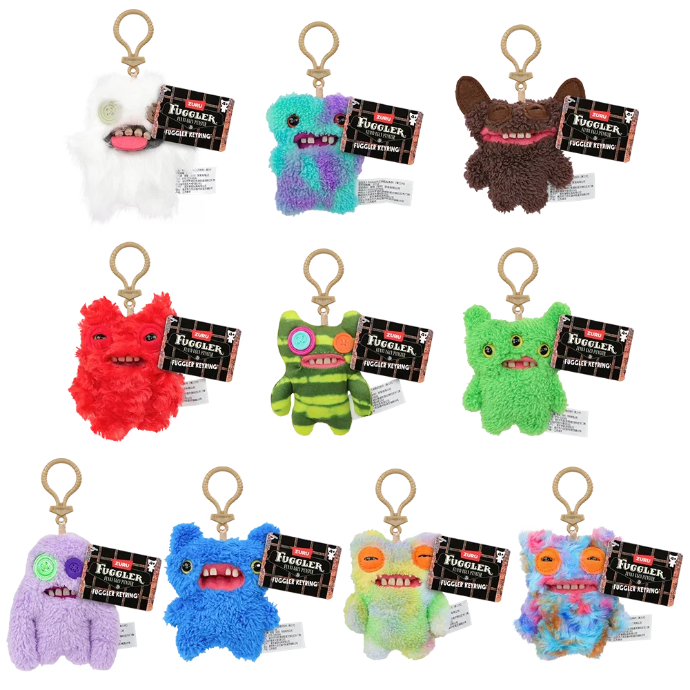 Fuggler Ugly Teeth Monsters Original Plush Toys Screamer Giggle Gaping Pranker Monster Keychain Punk Niche Fluffy Pendant Gift