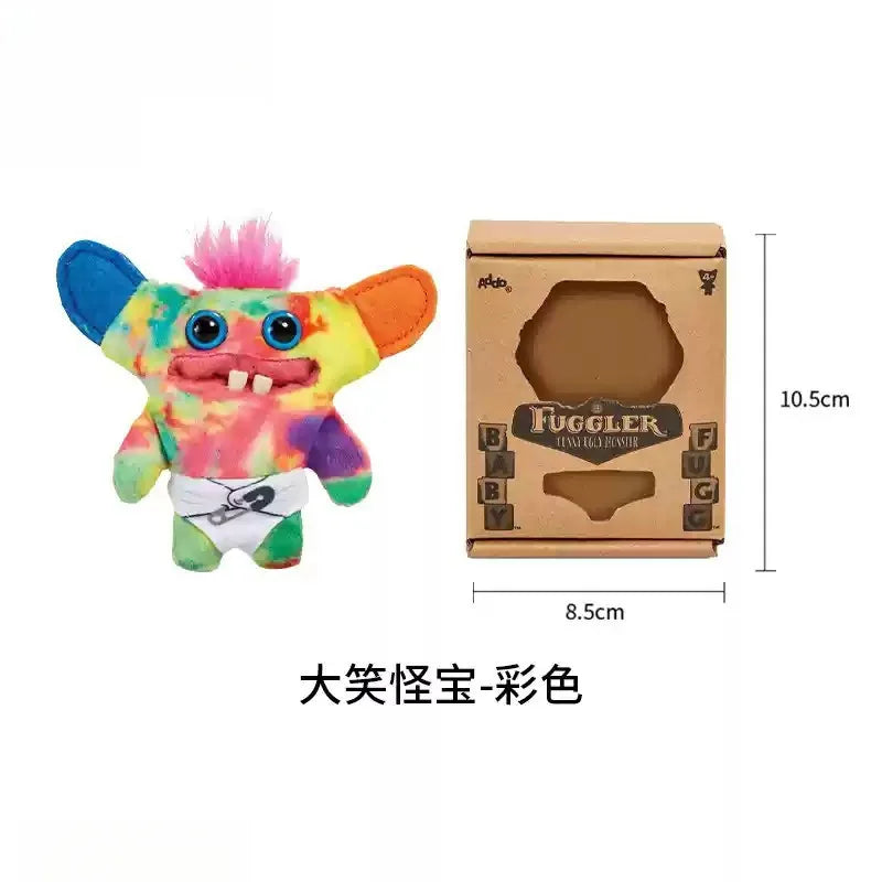 10cm Fuggler Plush Grin Grin Oogah Boogah Annoyed Alien Funny Monster Baby Series Mini Tooth Treasure Doll in Diaper Soft Toys