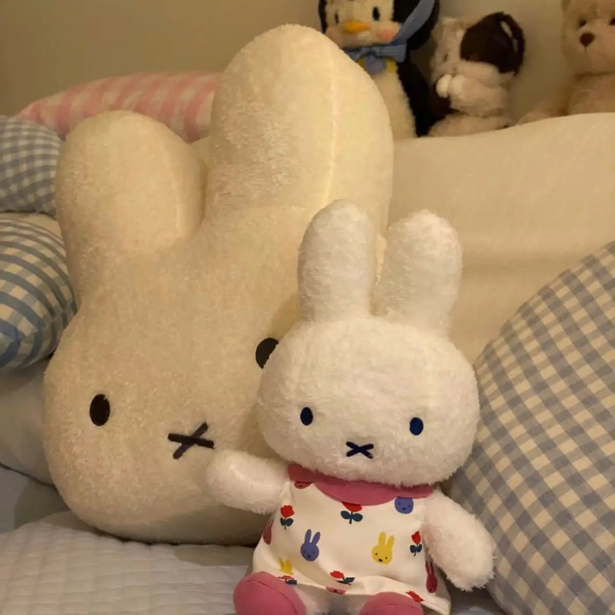 Kawaii Miffy Rabbit Plush Toy Figure Doll 25cm Cotton Doll Cartoon Cute Animation Decoration Christmas Gift