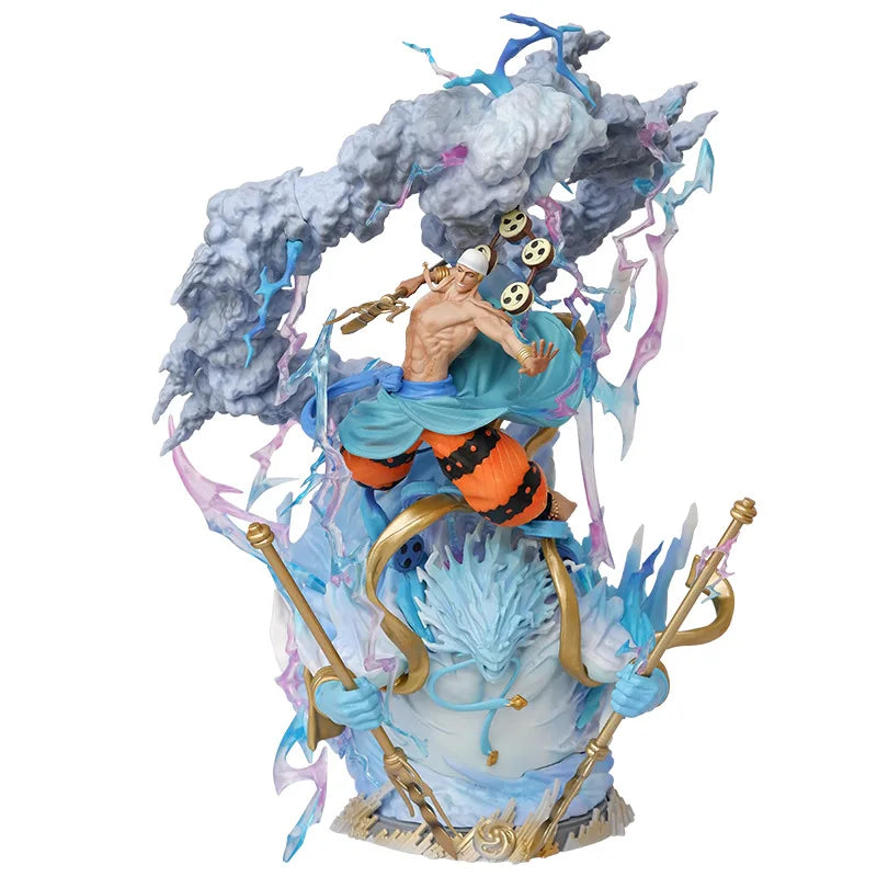 35cm Anime ONE PIECE NEO-DX God Enel Battle Ver. GK PVC Action Figure Statue Collection Game Model Kids Toys Doll Gifts