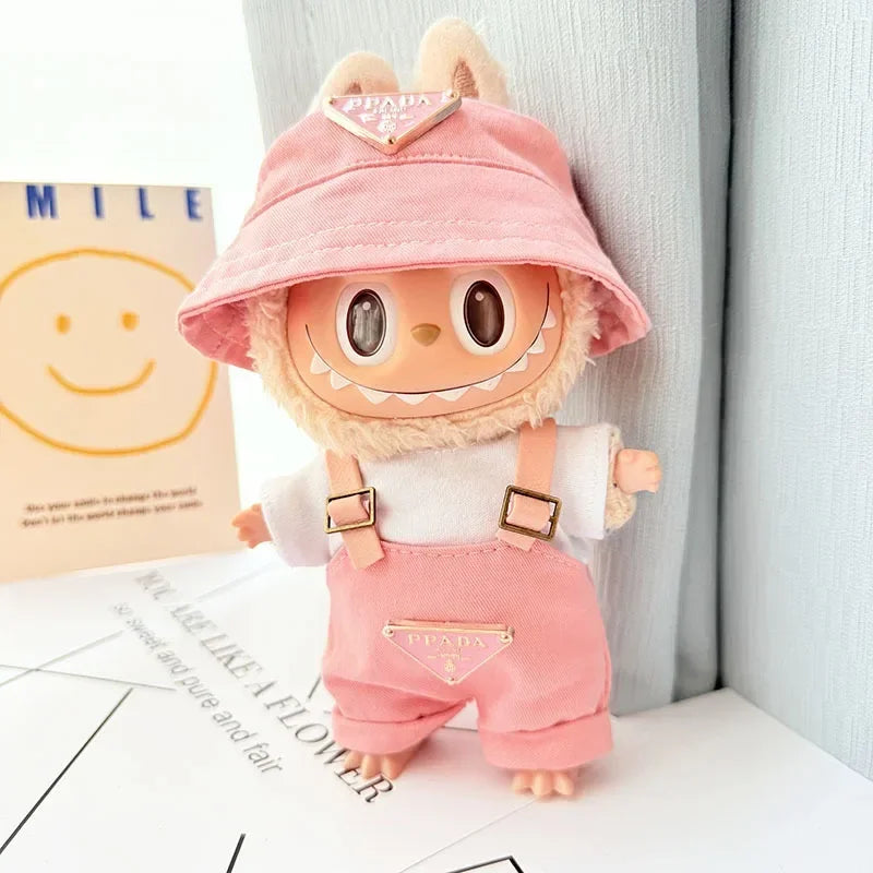 Anime Labubu Doll Clothes Fashion Overalls Labubu Idol V1 V2 Dolls Clothing Accessories 15/17cm Plush Doll Universal In stock