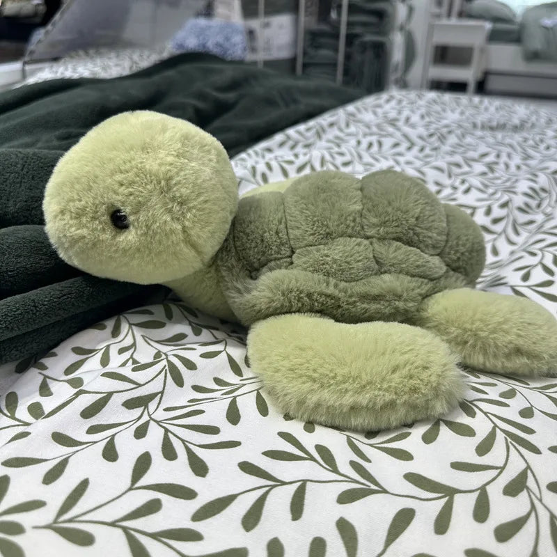 jelly cat 28cm Turtle Plush Doll Creative Companion Plush Toy Doll Simulation Turtle Pet Toy Children'S Holiday Gift