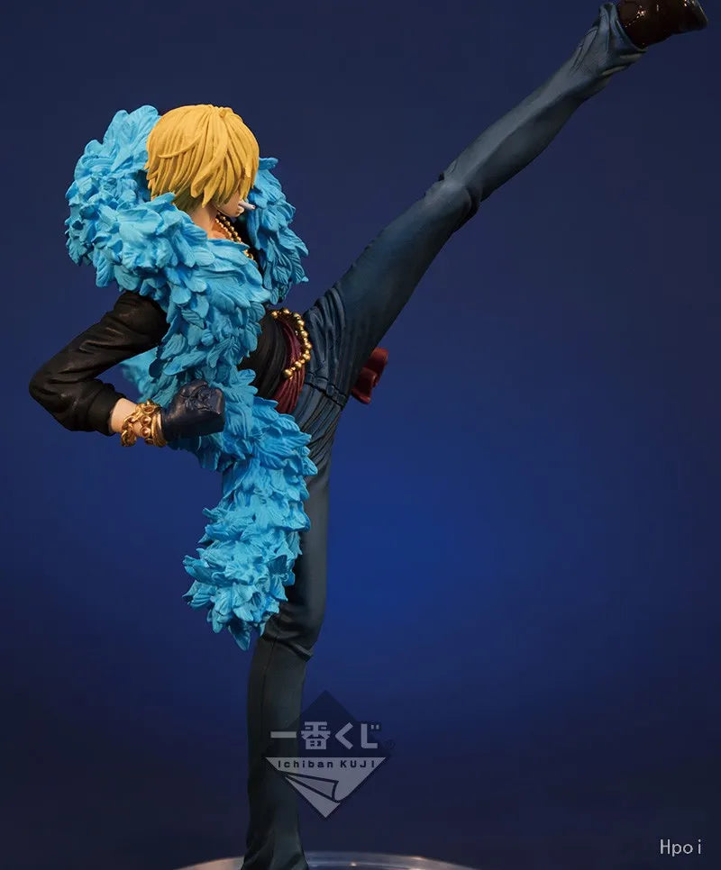 16CM Anime One Piece Sanji Figure 20th Anniversary Blue Set Doll Model Toy Gift Collection Aciton Figure PVC