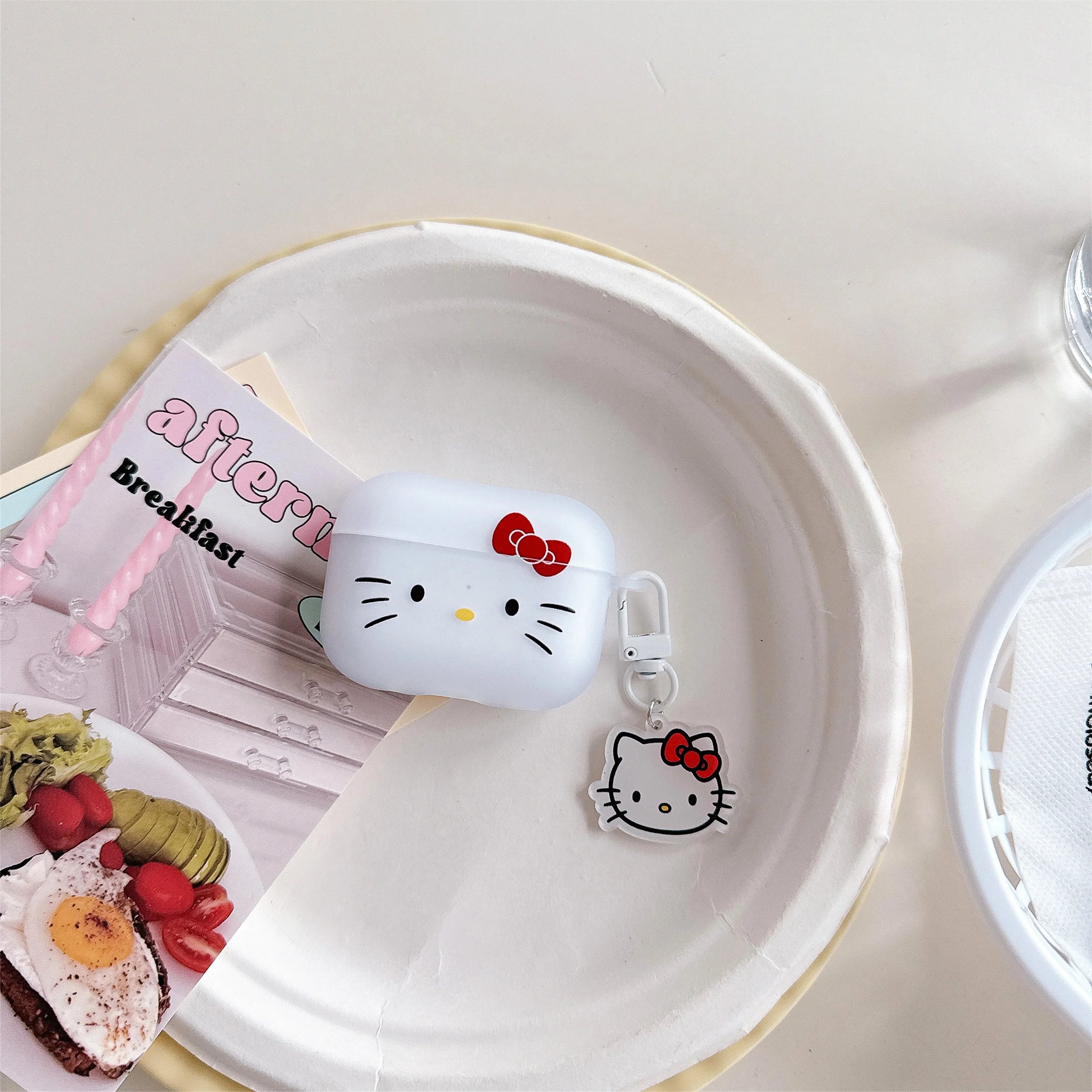 For Airpods 1 2 3 4 Pro Pro 2 Hello Kitty Matte TPU Earphone Case Accessories Cover