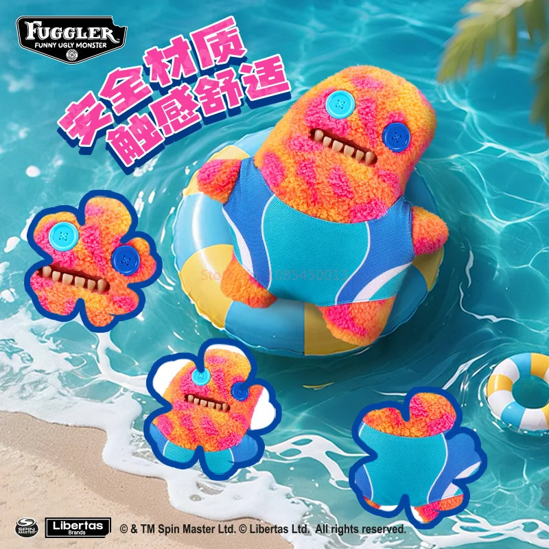 Original Fuggler Plush Toys Ugly Monster Beach Resort Series Cute Tooth Monster Plush Dolls Toys Birthday Gift