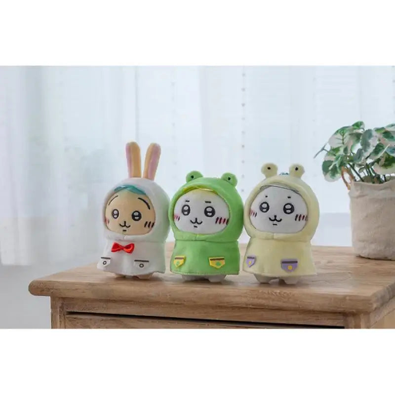Kawaii Chiikawas Cute Raincoat Plush Doll Pendant Cute Hachiware Usagi Cartoon Bag Charm Gift Plush Keychain