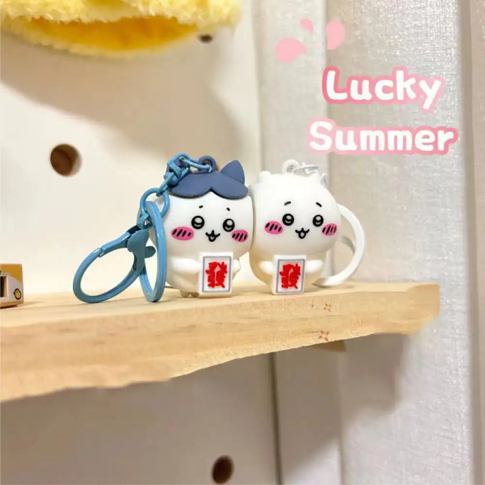 Chiikawa Magnetic Keychain Cute Cartoon Hachiware Chiikawa Doll Pendant Keychains Couple Friends Creative Magnetic Keychain Gift