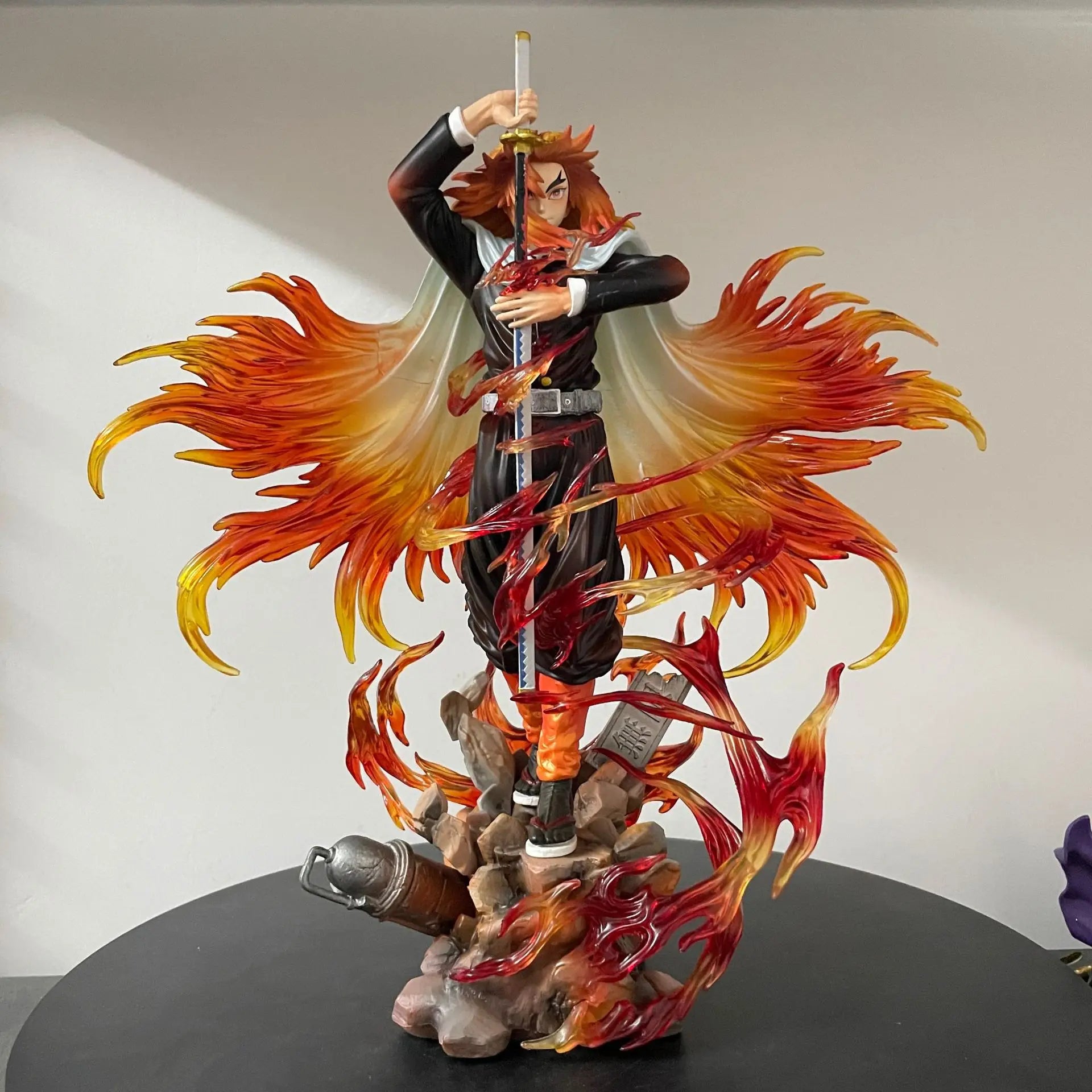 Demon Slayer Rengoku Kyoujurou Figure - 30cm Gk Anime Statue Model Doll for Collection Room Decoration Desk Toy Gift