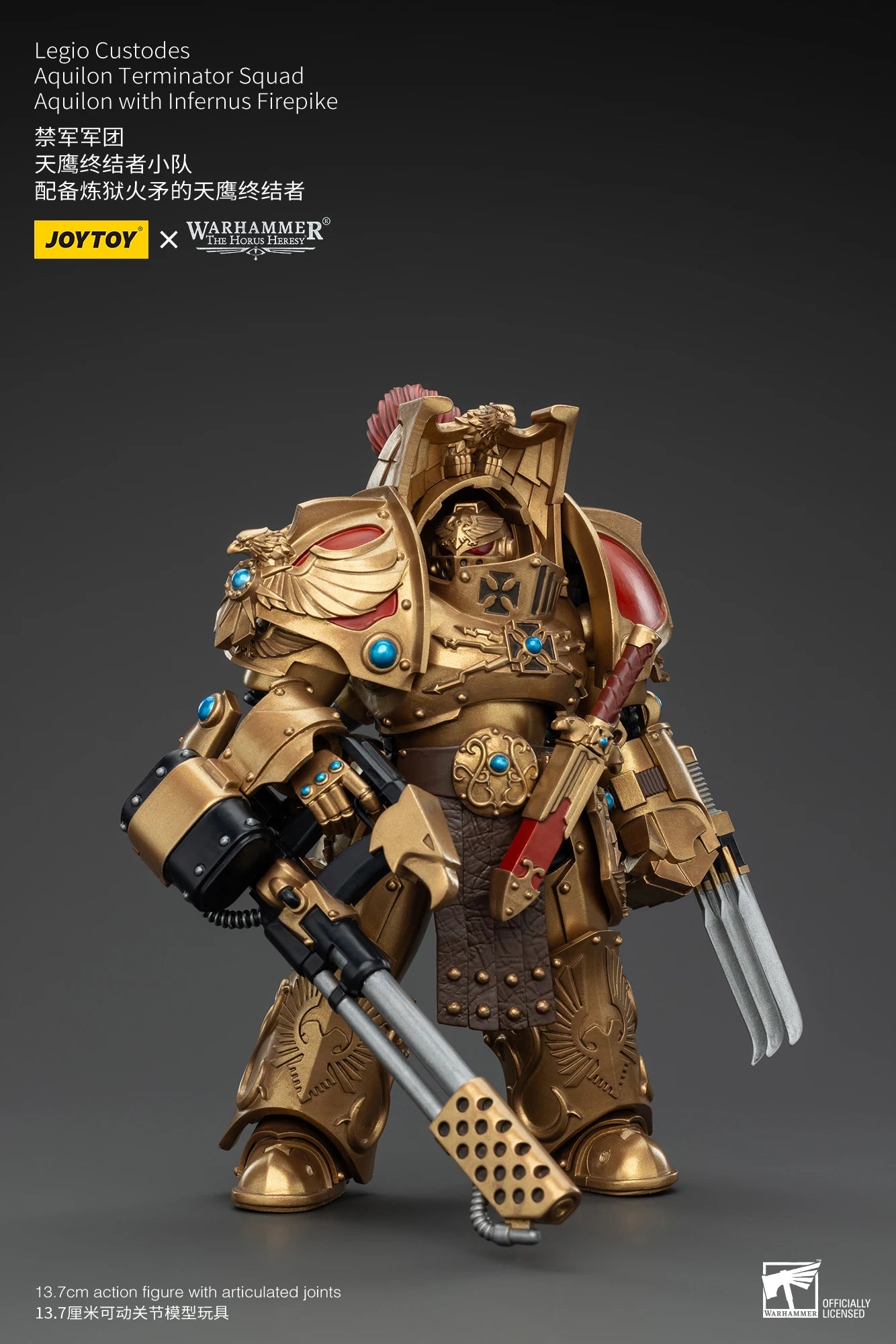 JOYTOY Warhammer 30k 1/18 Action Figures Legio Custodes Aquilon Terminator Squad Toy Collection Figure