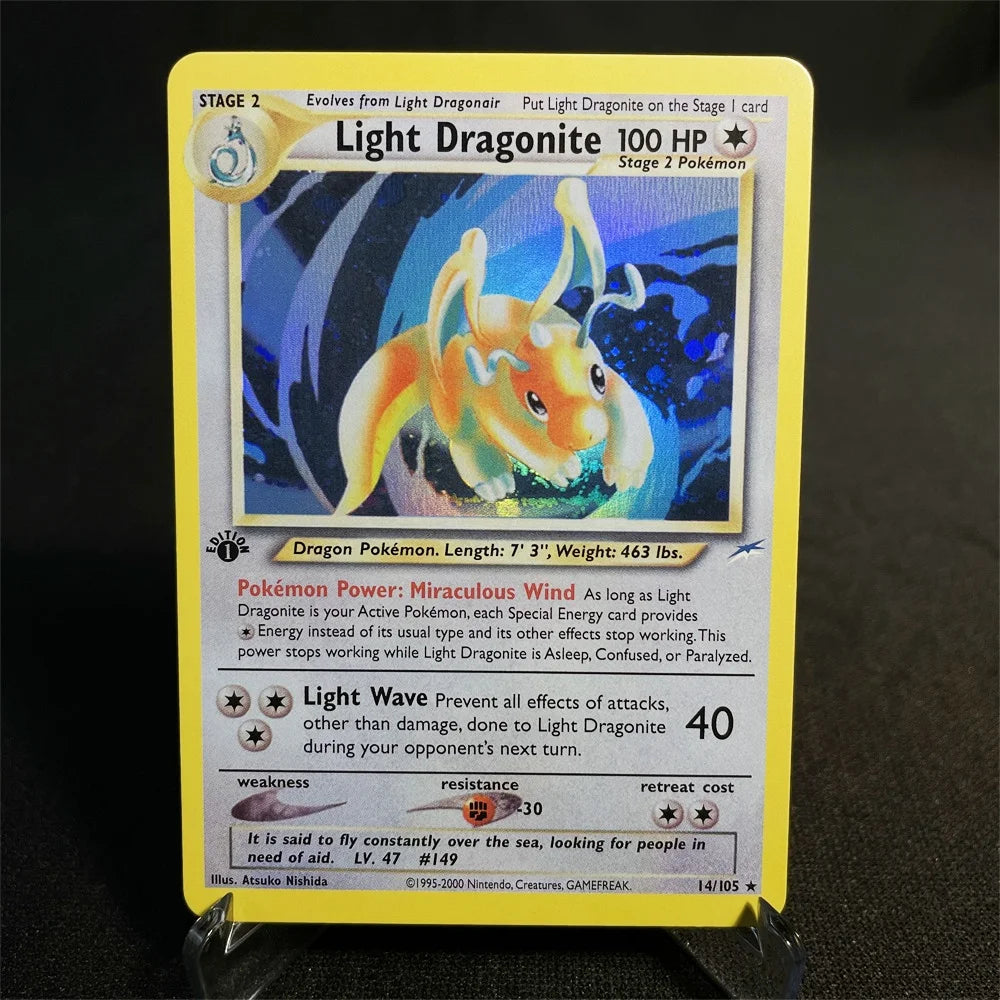 Pokémon Cards Foil Flash Card Neo Destiny Series Celebi Dark Donphan Light Flareon Collection Cards Model Toy Gifts Proxy Card