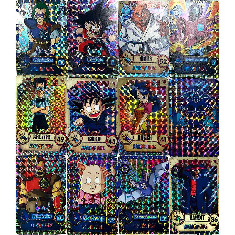 55pcs/set of DIY homemade dragon ball collection card ACG Dragon Ball Super Character Color Flash Card Game Toys Holiday Gifts