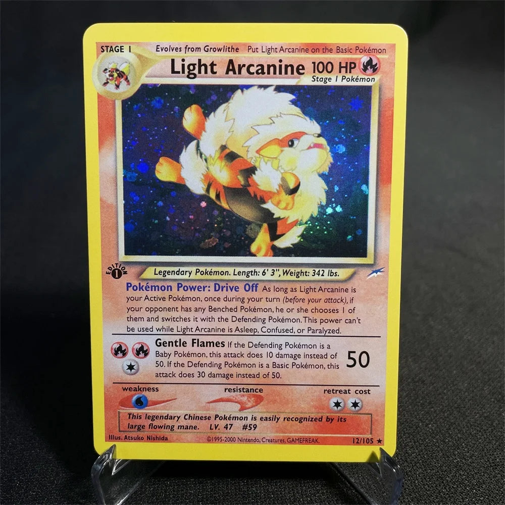 Pokémon Cards Foil Flash Card Neo Destiny Series Celebi Dark Donphan Light Flareon Collection Cards Model Toy Gifts Proxy Card