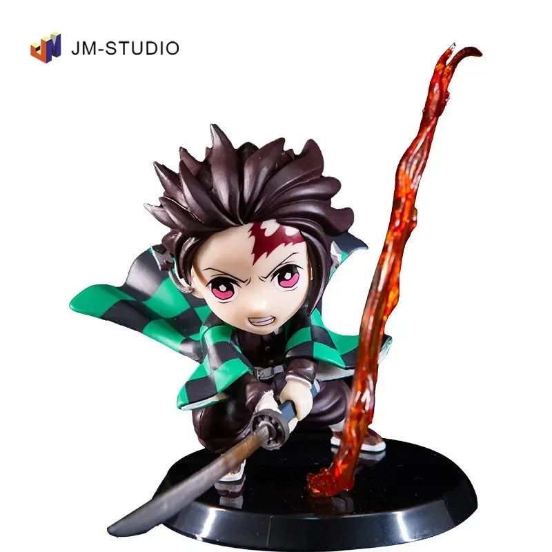 Demon Slayer Figure Kamado Tanjirou Tomioka Giyuu Kanroji Mitsuri Action Figure Q Version Model Cartoon Desktop Decor Toys Gift