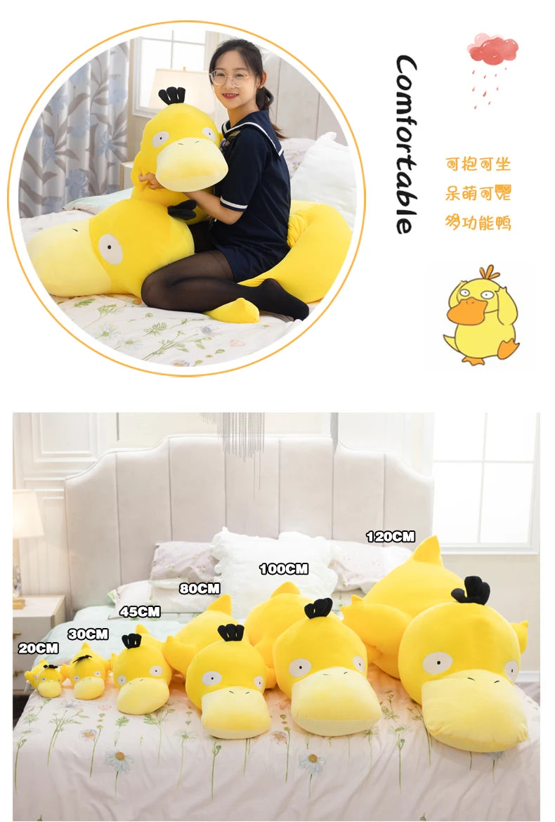 Pokemon Plush Stuffed Doll Psyduck Pillow Cute Cartoon Plush Toy Kawaii Doll Kids Birthday Gifts