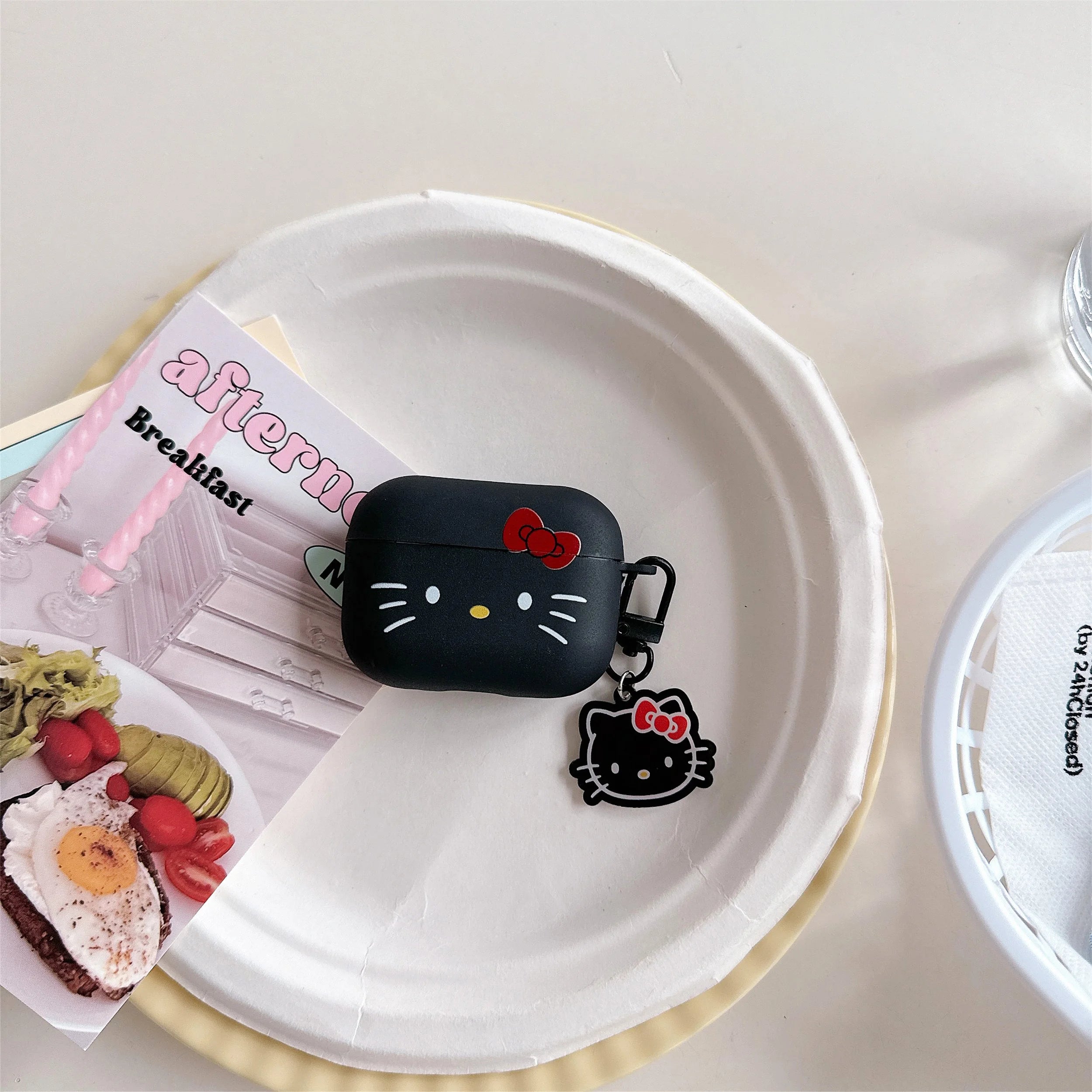 For Airpods 1 2 3 4 Pro Pro 2 Hello Kitty Matte TPU Earphone Case Accessories Cover