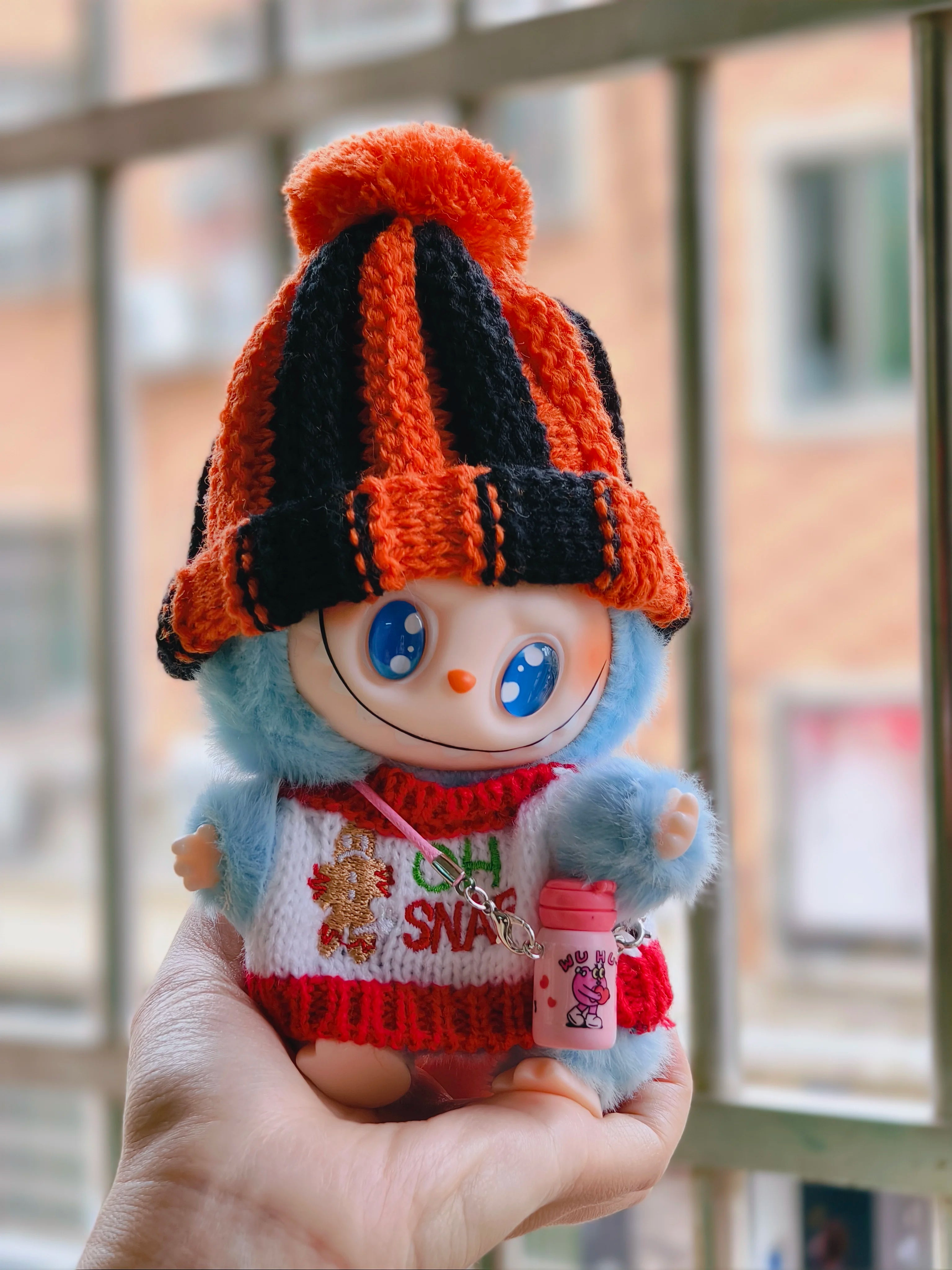 17cm Labubu I II Idol Dolls Scarf Hat Suits Clothing Plush Doll'S Clothes Outfit Accessories For Korea Kpop Exo Sitting Party