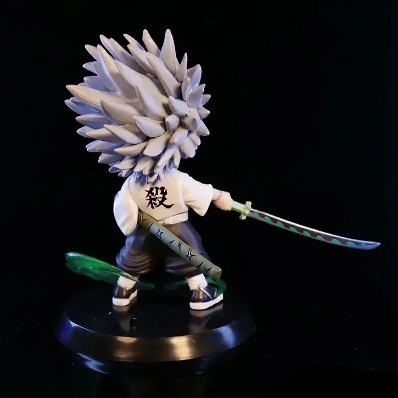 Demon Slayer Figure Kamado Tanjirou Tomioka Giyuu Kanroji Mitsuri Action Figure Q Version Model Cartoon Desktop Decor Toys Gift